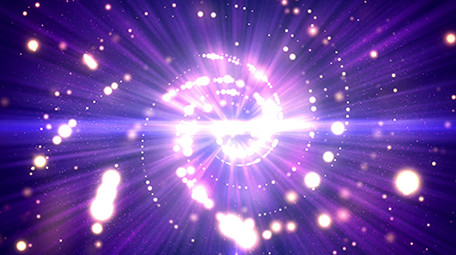 无缝循环紫色梦幻光点视频素材