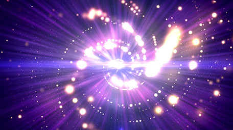 无缝循环紫色梦幻光点视频素材