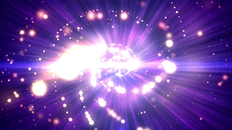 无缝循环紫色梦幻光点视频素材