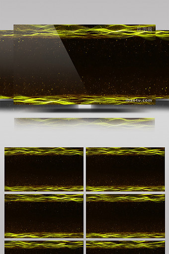 透明循环金色粒子背景边框素材图片