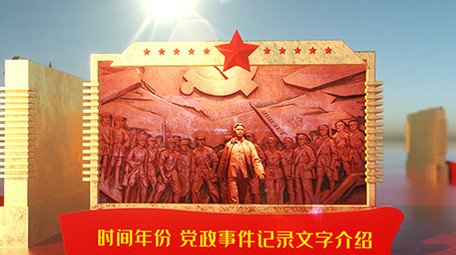 党政历史事件时间轴图文空间展示AE模板