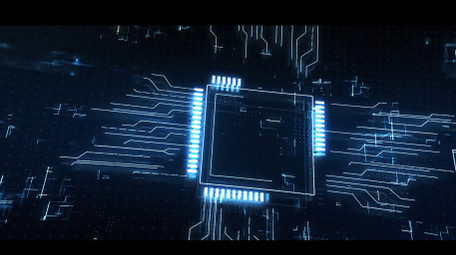 高科技芯片logo片头开场特效AE模板