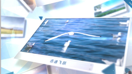 空间漂浮感<strong>图文</strong>展示动画片头AE模板