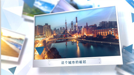 空间漂浮感<strong>图文</strong>展示动画片头AE模板