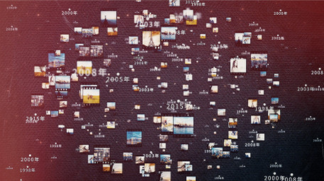 大气历史复古风照片墙穿梭AE模版