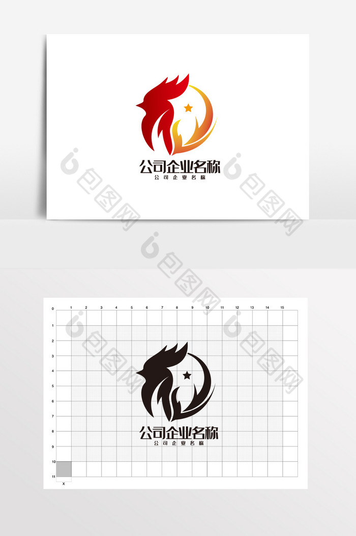 金鸡影视传媒LOGO标志VI图片图片