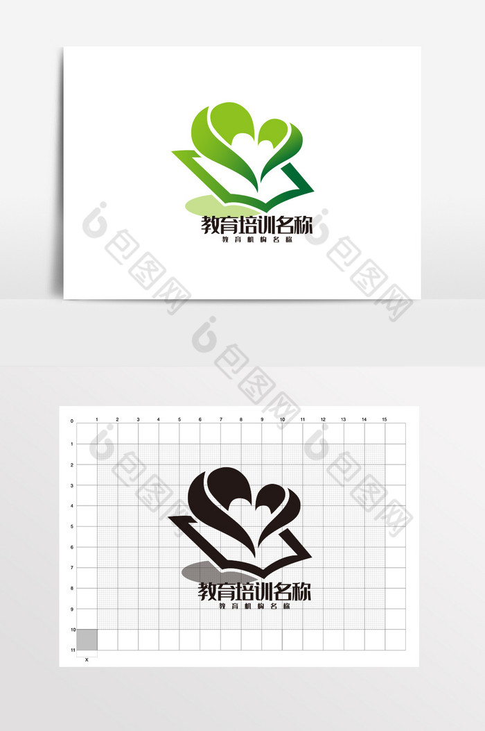 美心教育机构 logo标志vi