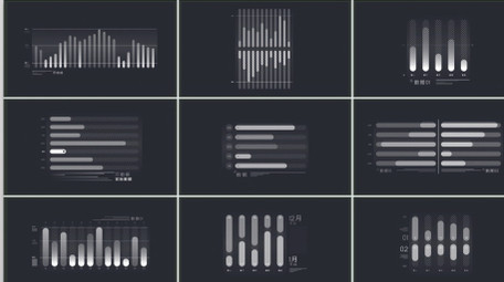 几百种HUD信息数据UI图表元素AE模板