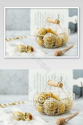 甜品麻薯恐龙蛋烘焙美食摄影图片