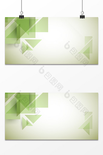 绿色透明几何扁平商务PPT企业会议背景图图片