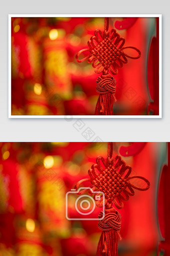 红色中国结新年红红火火背景摄影图图片