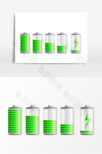 绿色电量电池素材图片