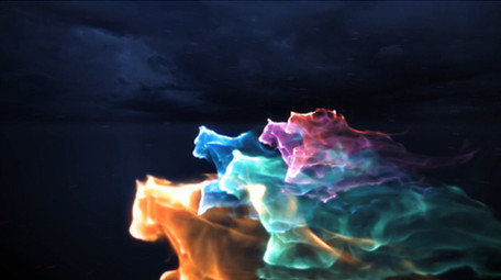 奇幻粒子流体奔马logo片头特效AE模板