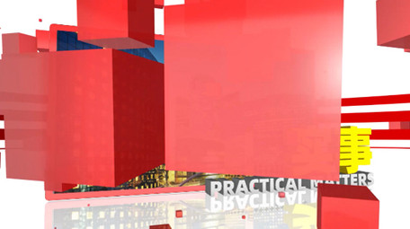 三维空间栏目包装新闻播报图文模板