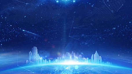 大气蓝色创意启航共筑梦想峰会背景