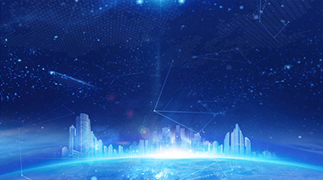 大气蓝色创意启航共筑梦想峰会背景