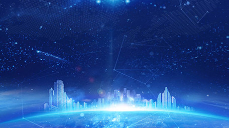 大气蓝色创意启航共筑梦想峰会背景