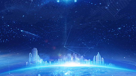 大气蓝色创意启航共筑梦想峰会背景