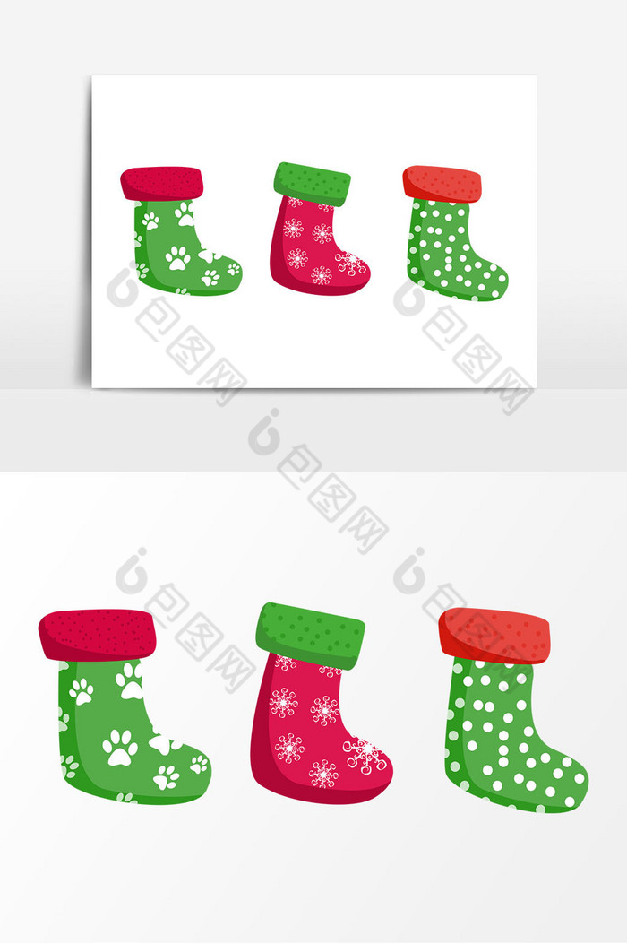 彩色圣诞袜装饰图片图片