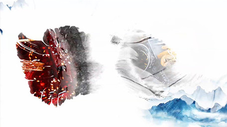 震撼大气水墨图文中国风片头ae模板