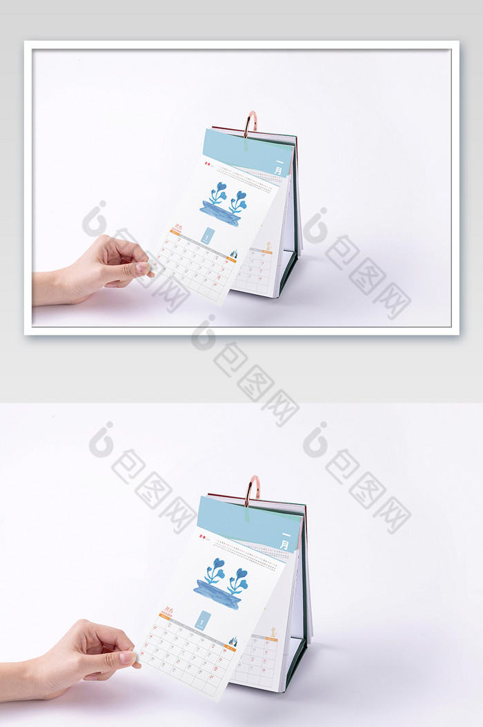 竖版台历日历挂历手撕单页效果办公用品图片图片