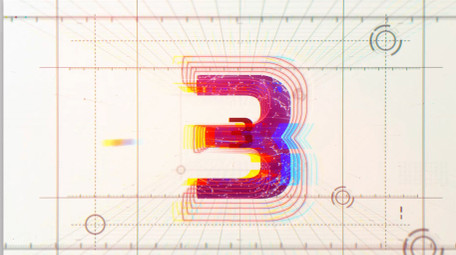 网格标尺空间中震撼倒计时开场动画AE模板