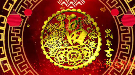 震撼绚丽鼠年年会金色图文展示片头AE模板