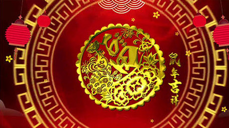 震撼绚丽鼠年年会金色图文展示片头AE模板