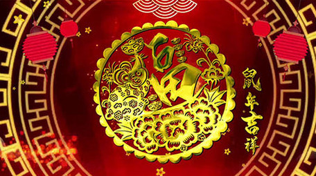 震撼绚丽鼠年年会金色图文展示片头AE模板