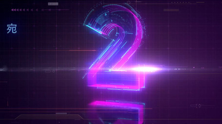 倒计时10秒科技感HUD数字片头AE模板