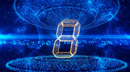 震撼蓝色科技粒子10秒倒计时AE模板