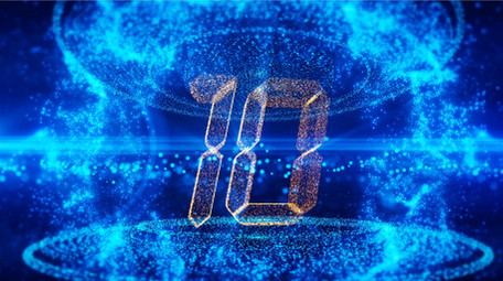 震撼蓝色科技粒子10秒倒计时AE模板