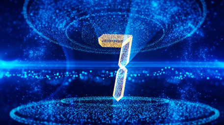 震撼蓝色科技粒子10秒倒计时AE模板