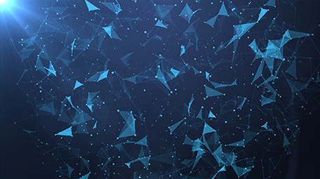 科技蓝色5g科技云计算分类粒子光线模板