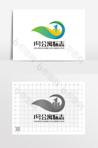 房地产建筑家装叶子LOGO标志VI图片