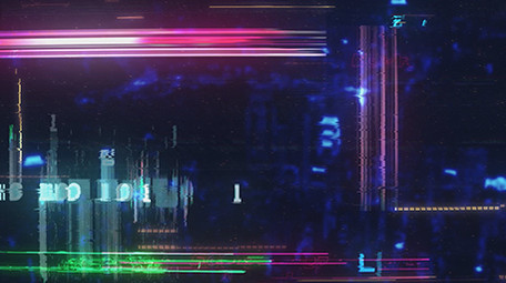 赛博朋克感科技感字幕条展示AE模板