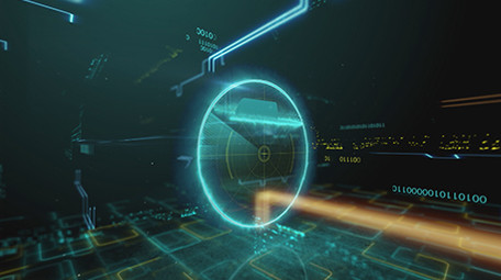 激光扫描科技LOGO片头AE模板