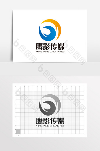 雄鹰影视传媒LOGO标志VI图片