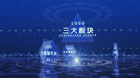 科技信息数据板块分类展示ae模板