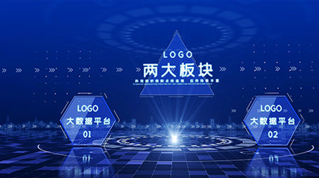 科技信息数据板块分类展示ae模板