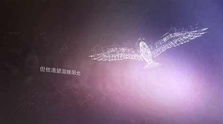 努力变优秀抽象流光飞鸟特效片头