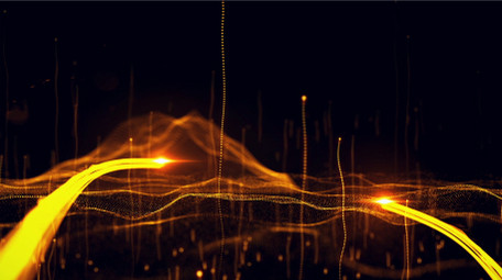 大气光线粒子城市宣传金色图文展示AE模板