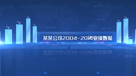 科技数据图表3D直方图展示AE模板