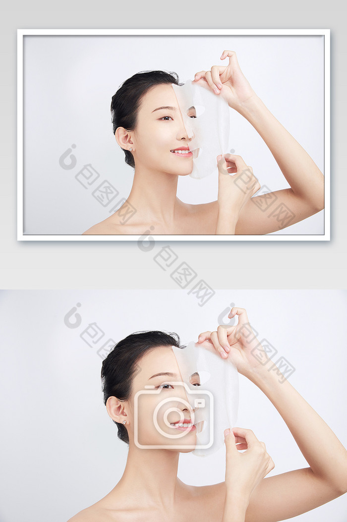 护肤美容SPA美女敷面膜补水图片图片