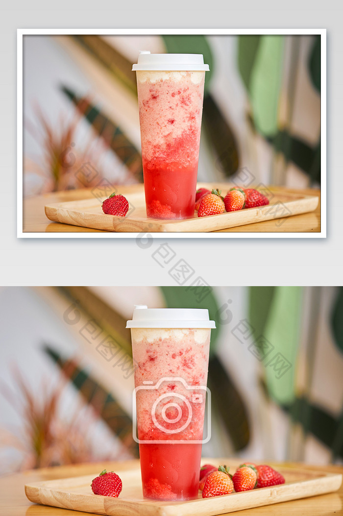 新鲜水果草莓饮品饮料美食摄影图片图片