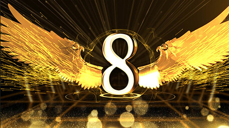 金色翅膀展翅年会晚会倒计时AE模板大屏