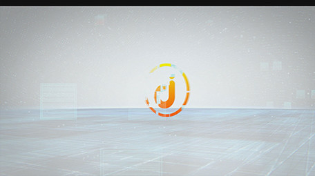 明亮三维旋转LOGO片头pr模板