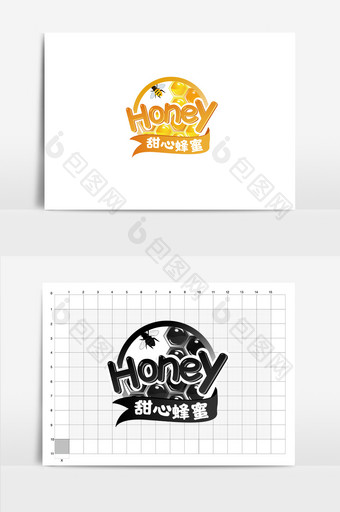 蜂蜜标志设计蜂蜜产品logo设计图片