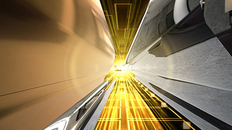 金色流光穿梭年会企业时间节点AE模板