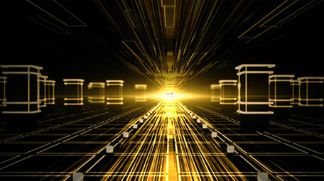 金色流光穿梭年会企业时间节点AE模板